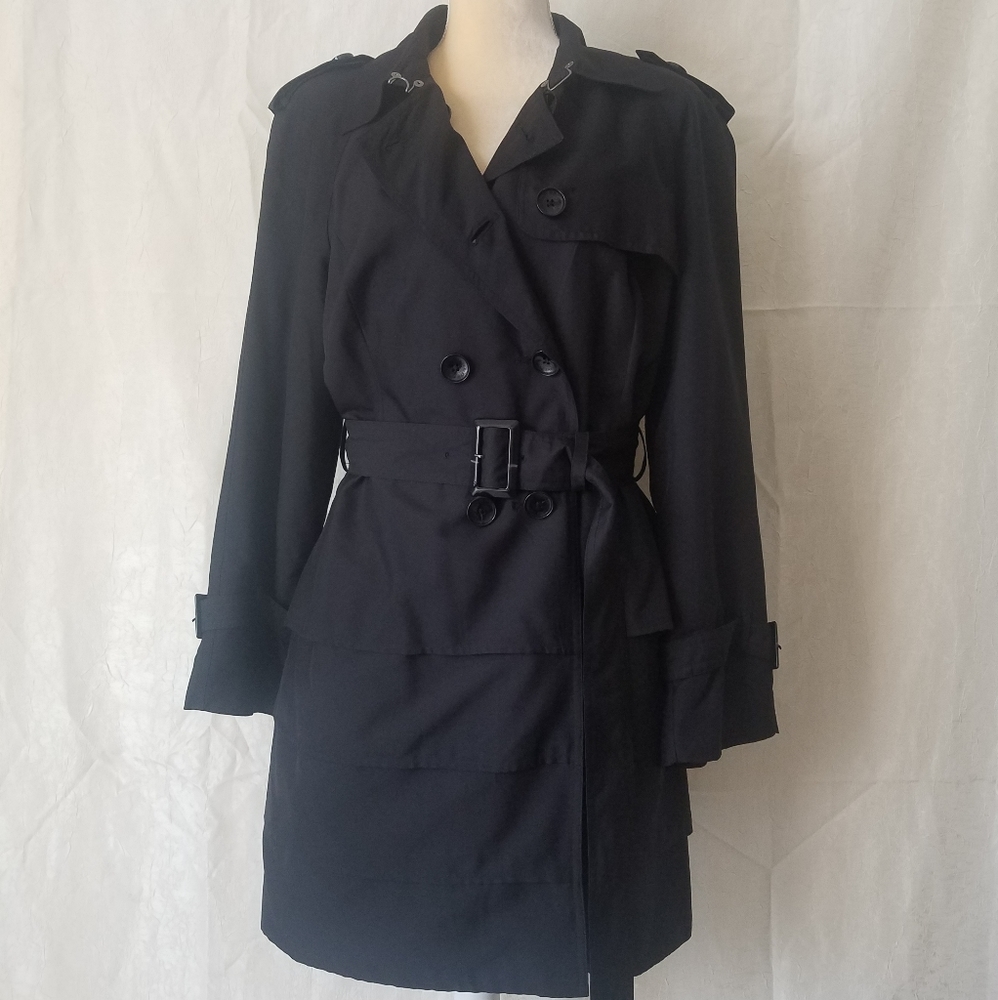 Anne Klein Double Breasted Belted Coat